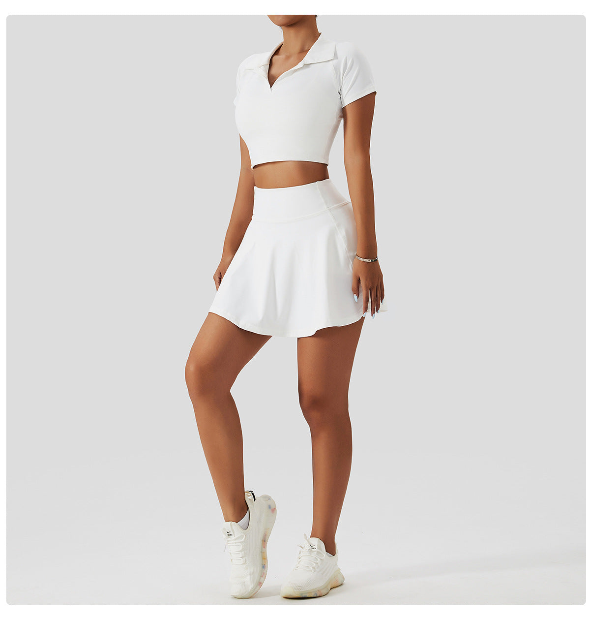 High-Rise Skirt | Women's Tennis Skirt with Side Pockets - fourteenyoga